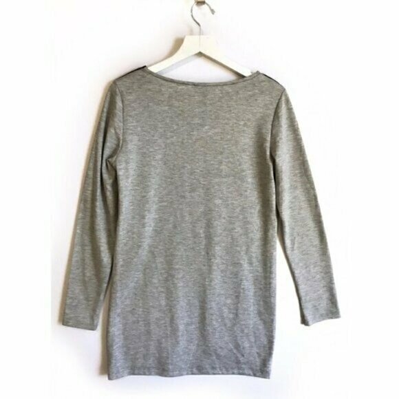 Vila long sleeve color block mini dress, size S, Gray - Picture 2 of 6